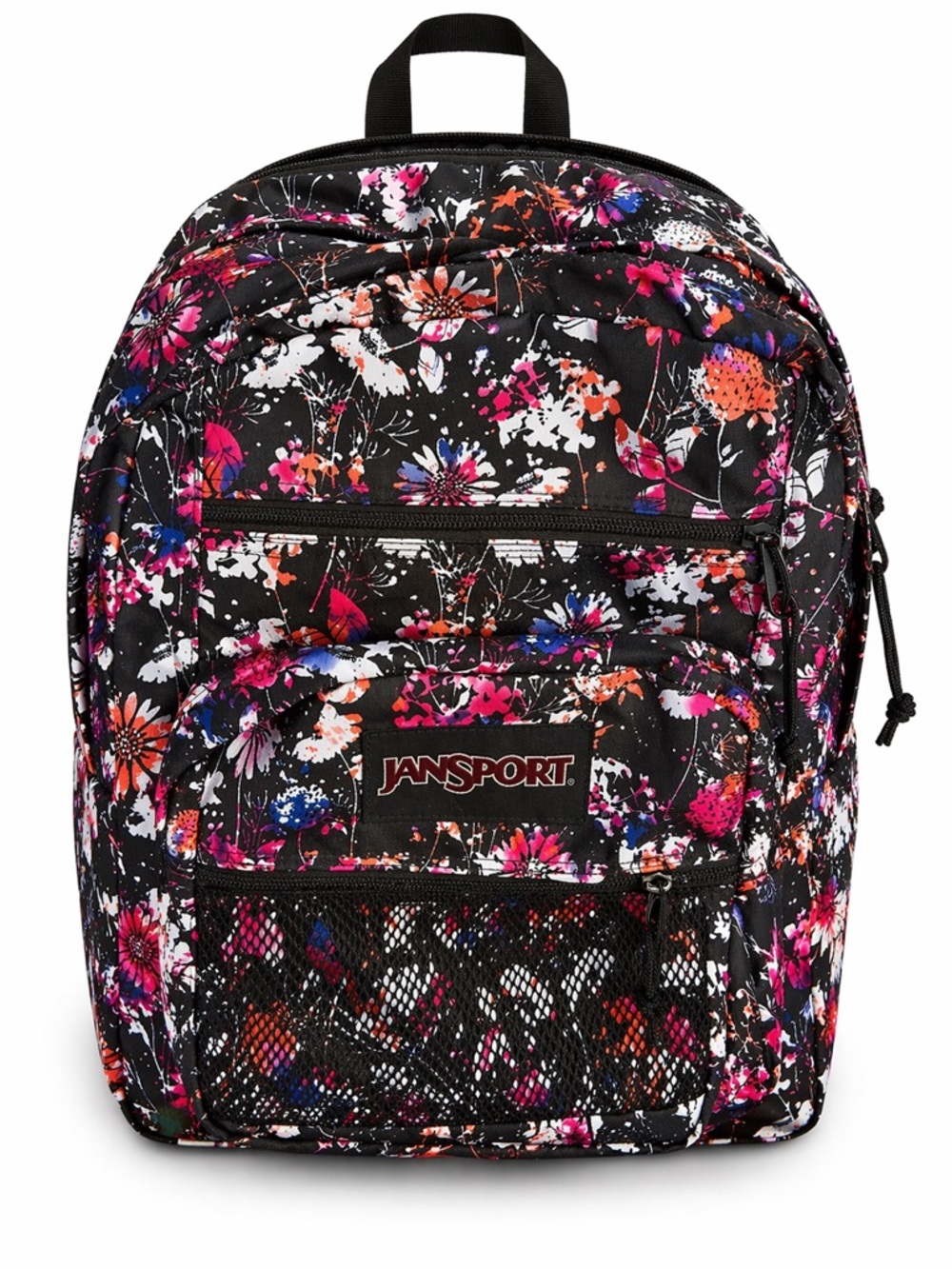 JanSport Black Floral Backpack Multicolor School Travel Book